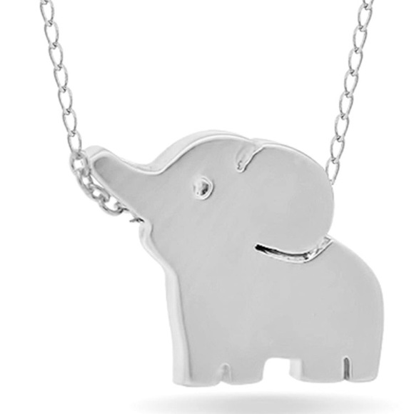 NEW Lucky Floating Elephant Pendant Necklace 925 Sterling 16” to 18” Dai… - Picture 2 of 7